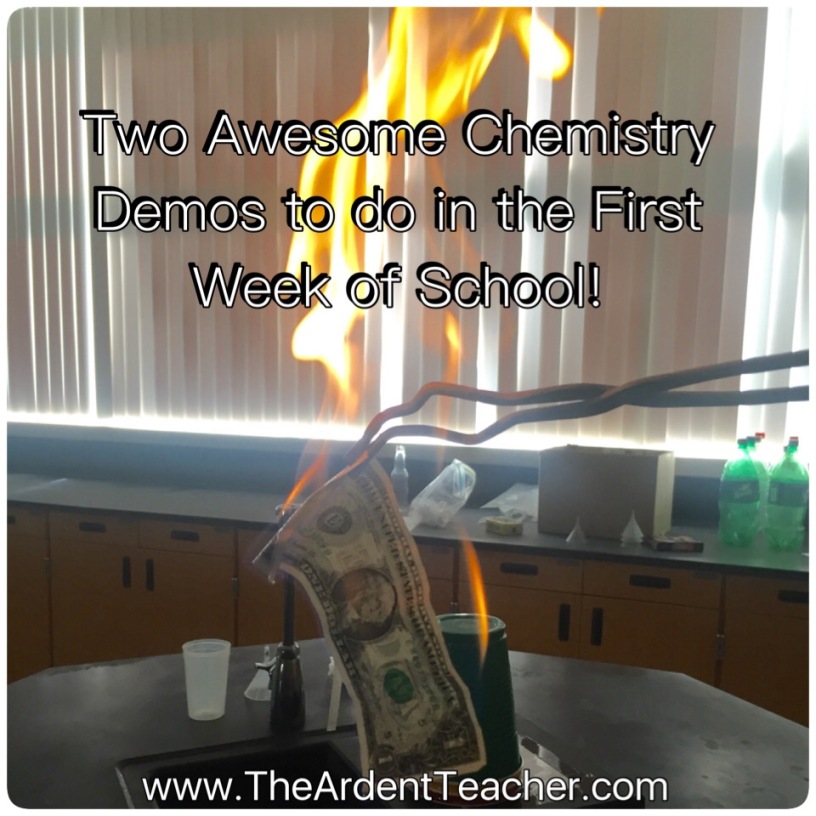 Two Awesome Chemistry Demos to do in the First two weeks of school!! www.theardentteacher.com