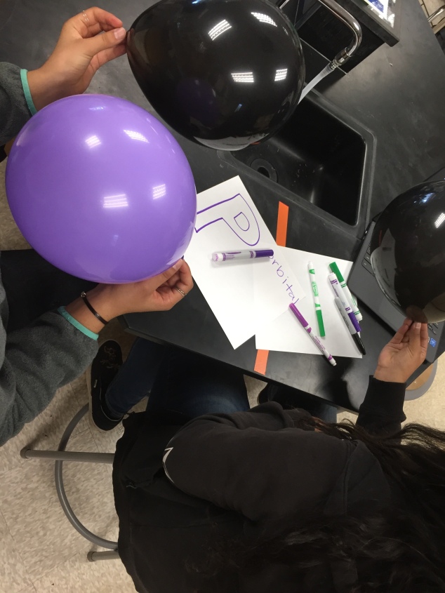 These students are working on their orbital signs as they also build their orbitals. 